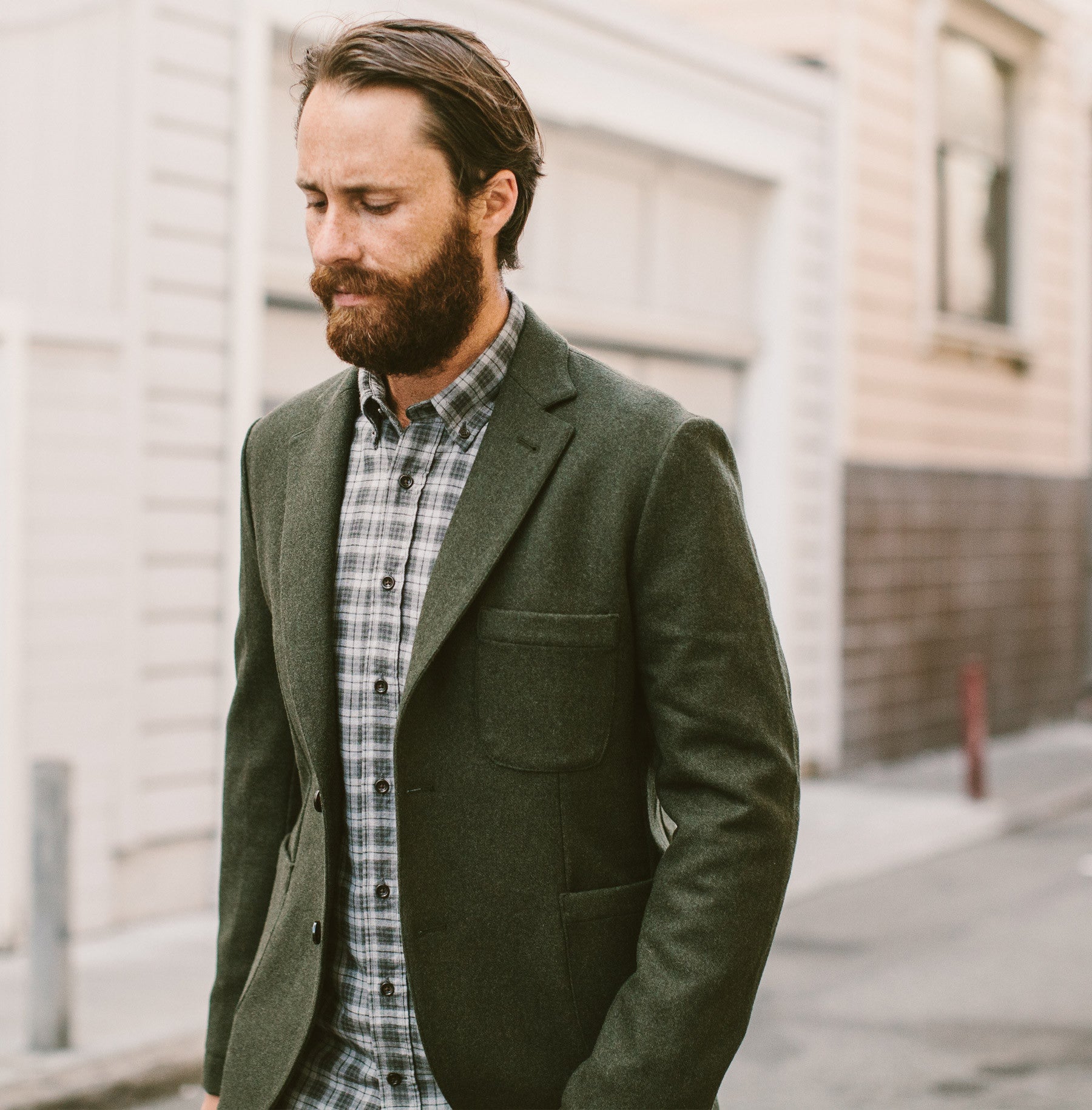 The Jack in Grey & Hunter Green Plaid: Alternate Image 4, Wovens by Taylor Stitch