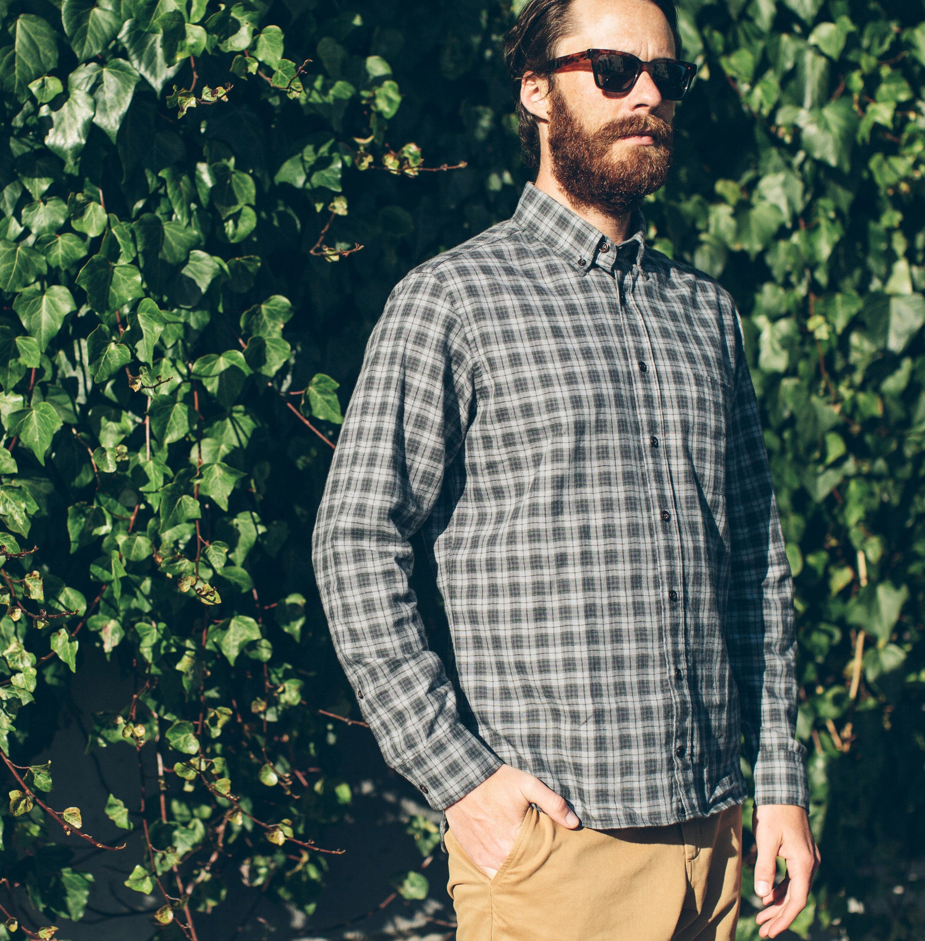 The Jack in Grey & Hunter Green Plaid: Alternate Image 6, Wovens by Taylor Stitch
