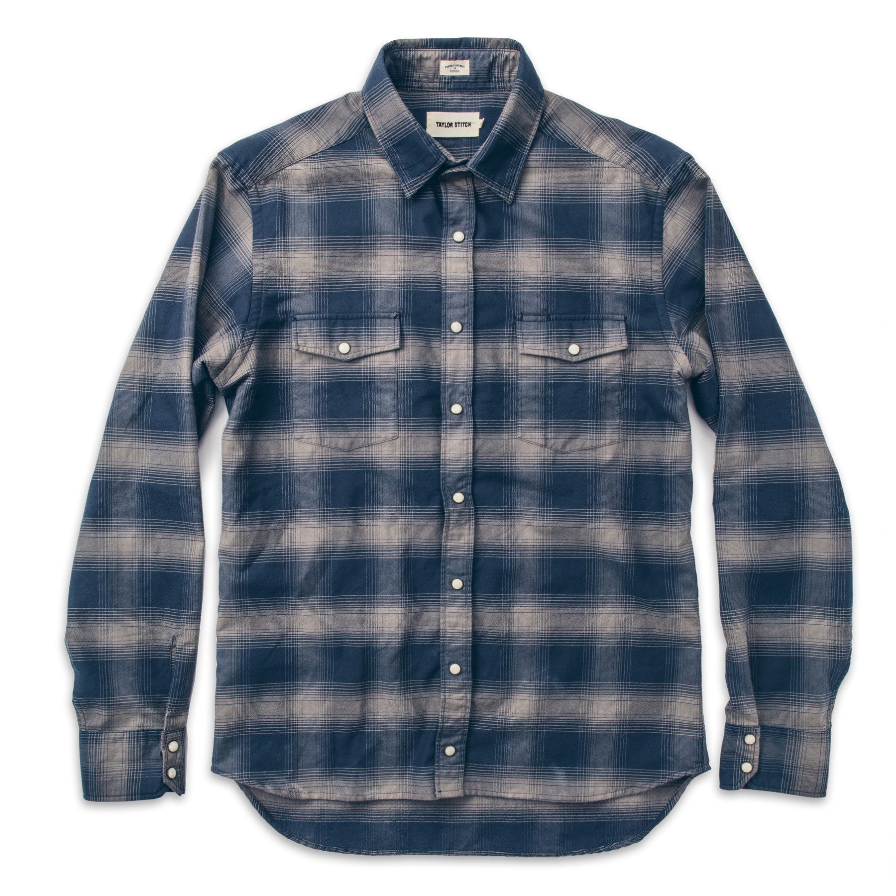 The Glacier Shirt in Navy & Grey Shadow Plaid: Alternate Image 3, Wovens by Taylor Stitch