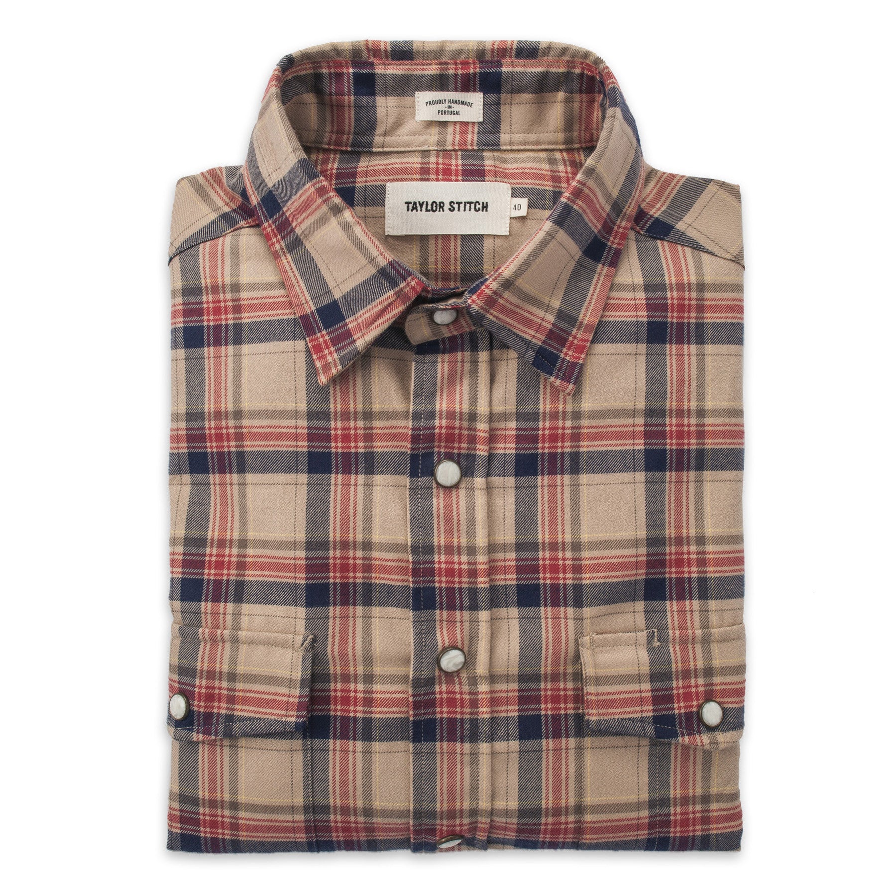 The Glacier Shirt in Tan Plaid: Featured Image, Wovens by Taylor Stitch