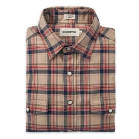 The Glacier Shirt in Tan Plaid: Featured Image