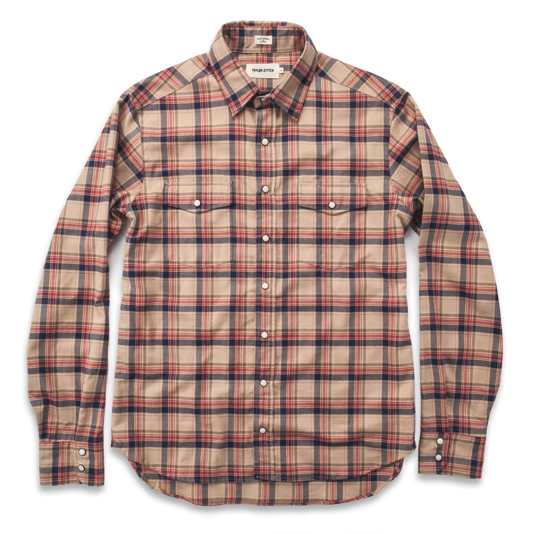 The Glacier Shirt in Tan Plaid: Alternate Image 6, Wovens by Taylor Stitch
