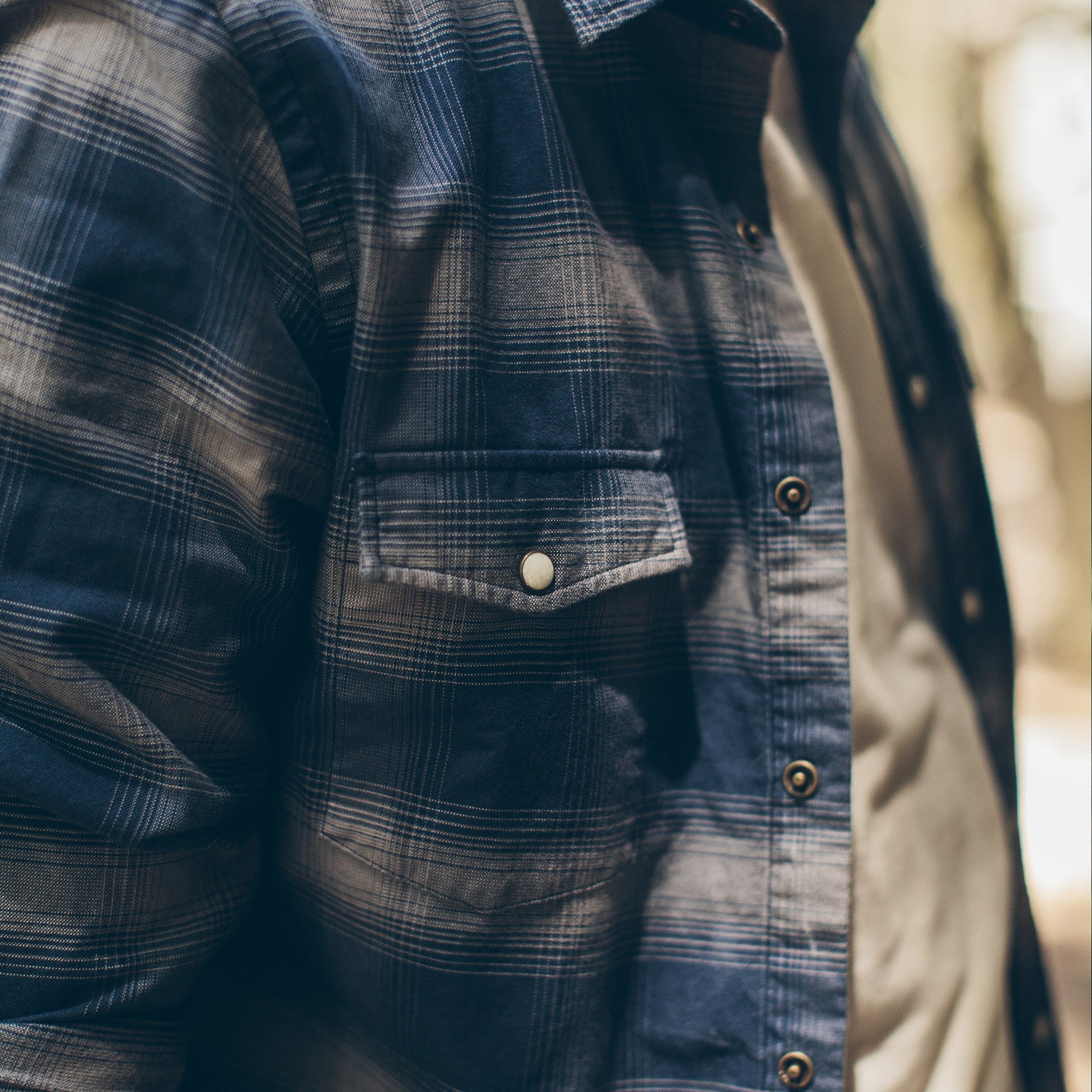 The Glacier Shirt in Navy & Grey Shadow Plaid: Alternate Image 4, Wovens by Taylor Stitch