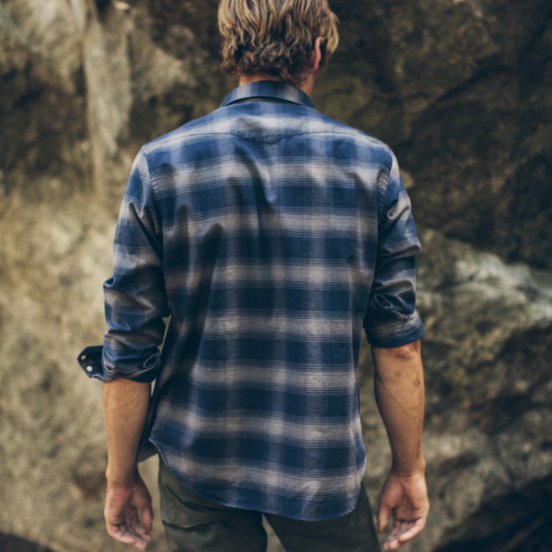 The Glacier Shirt in Navy & Grey Shadow Plaid: Alternate Image 5, Wovens by Taylor Stitch
