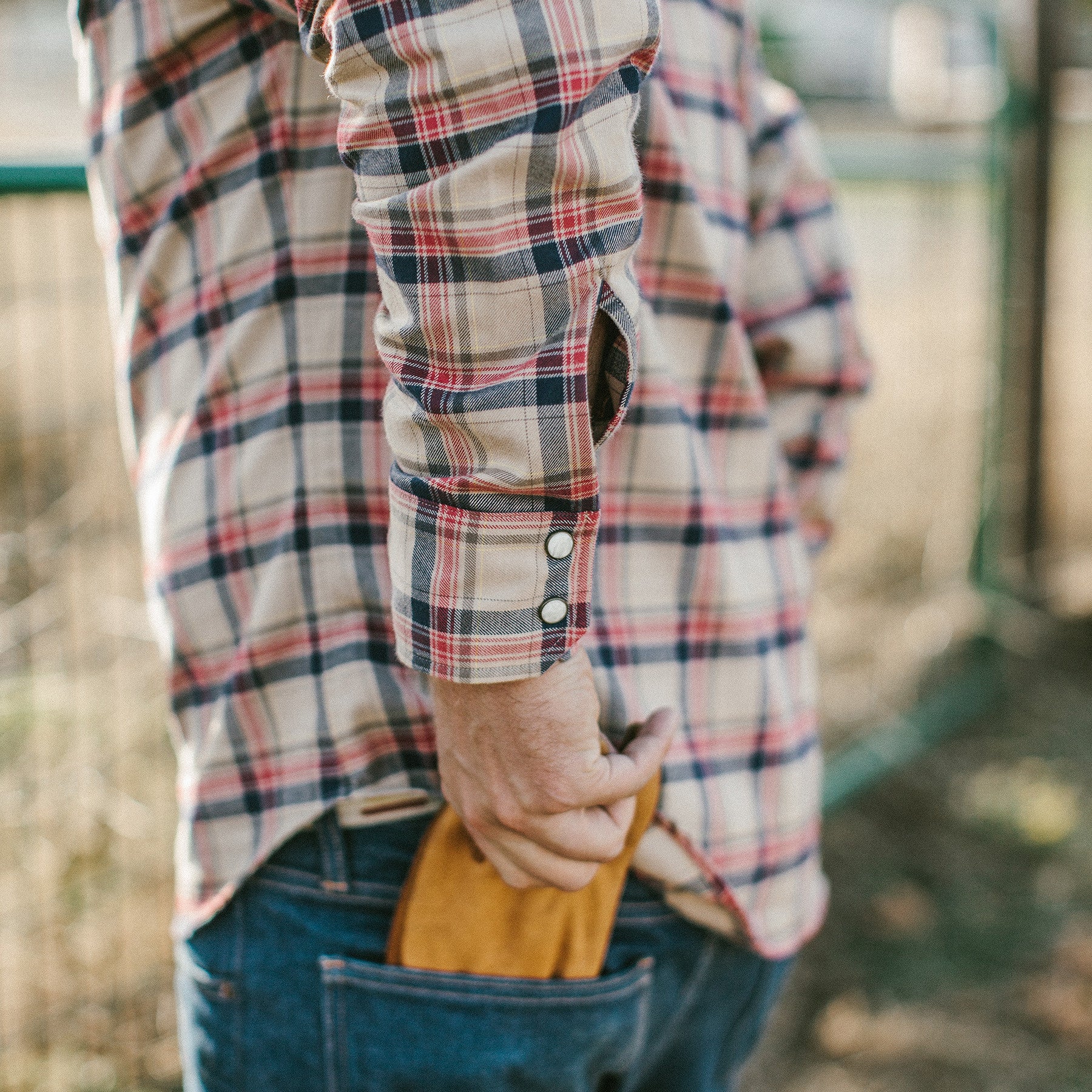 The Glacier Shirt in Tan Plaid: Alternate Image 3, Wovens by Taylor Stitch