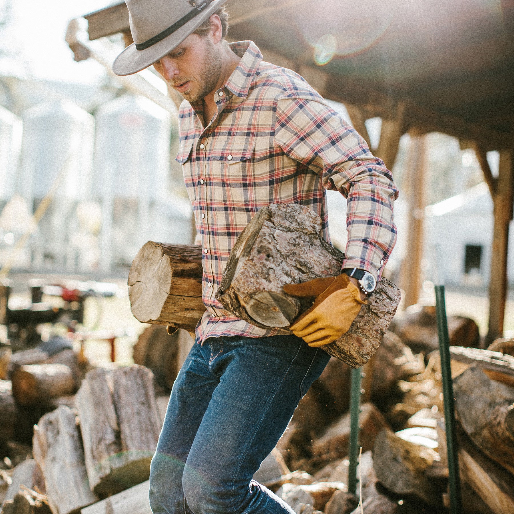 The Glacier Shirt in Tan Plaid: Alternate Image 2, Wovens by Taylor Stitch