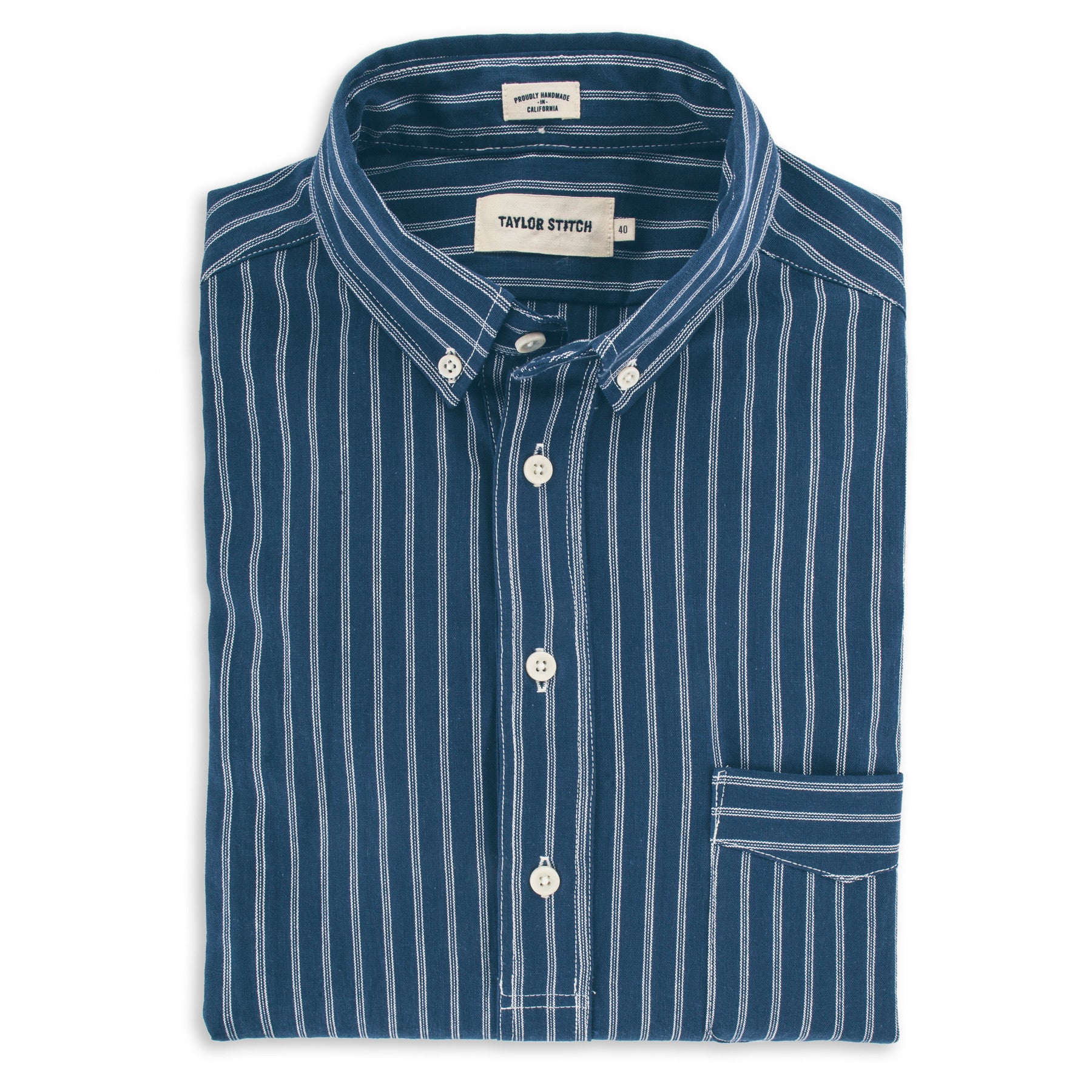 The Popover in Indigo Stripe: Featured Image, Wovens by Taylor Stitch