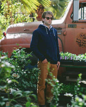 Indigo 3 Button Hooded Sweatshirt: Alternate Image 2, Knits by Taylor Stitch