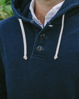 Indigo 3 Button Hooded Sweatshirt: Alternate Image 4, Knits by Taylor Stitch