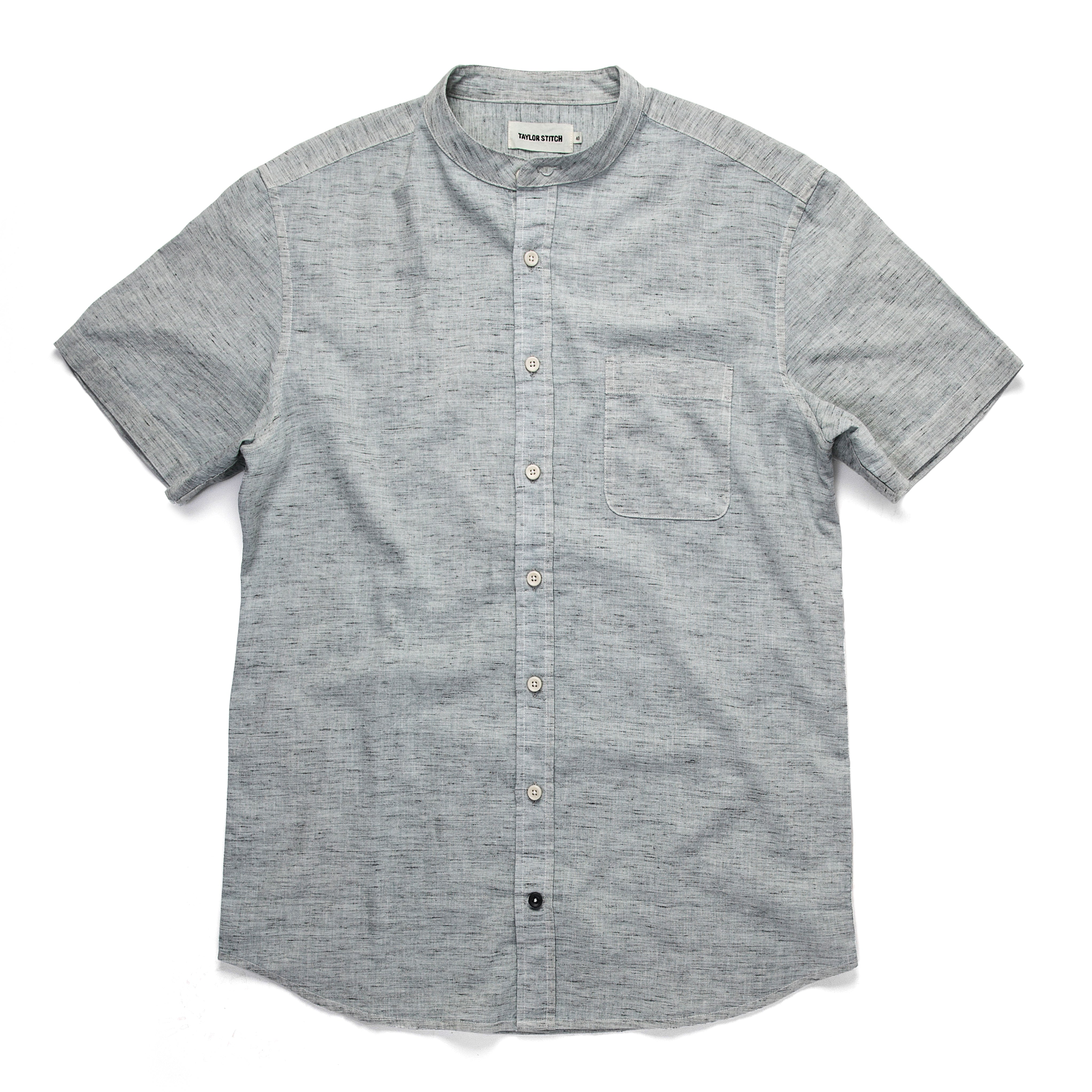 The Short Sleeve Bandit in Heather Grey: Featured Image, Wovens by Taylor Stitch