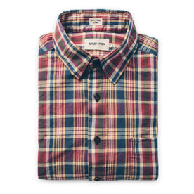 The Short Sleeve California in Red Madras: Featured Image