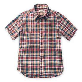 The Short Sleeve California in Red Madras: Alternate Image 7
