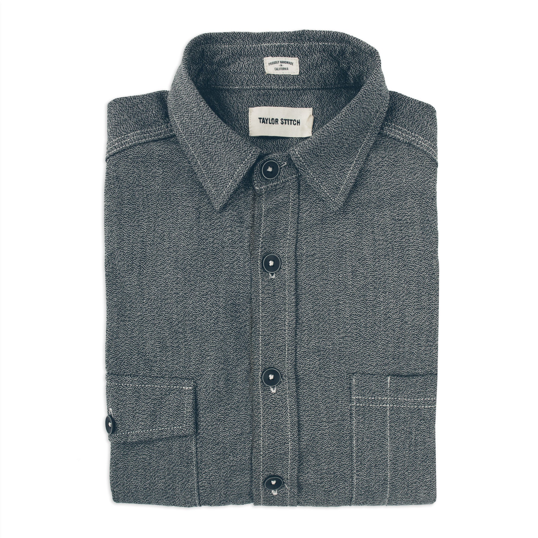 The Utility Shirt in Salt & Pepper Chambray: Featured Image, Wovens by Taylor Stitch