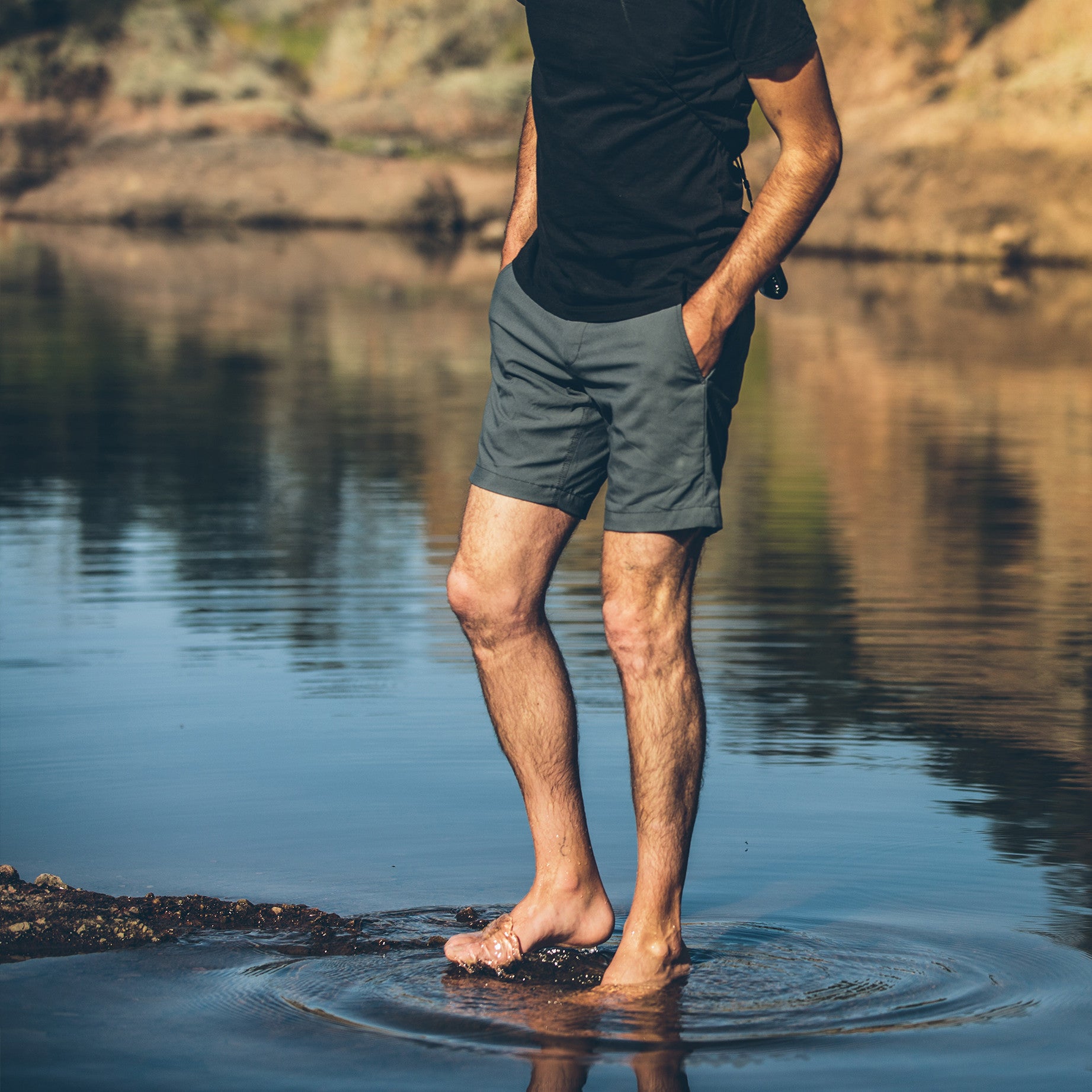 The Travel Short in Charcoal: Alternate Image 2, Shorts by Taylor Stitch