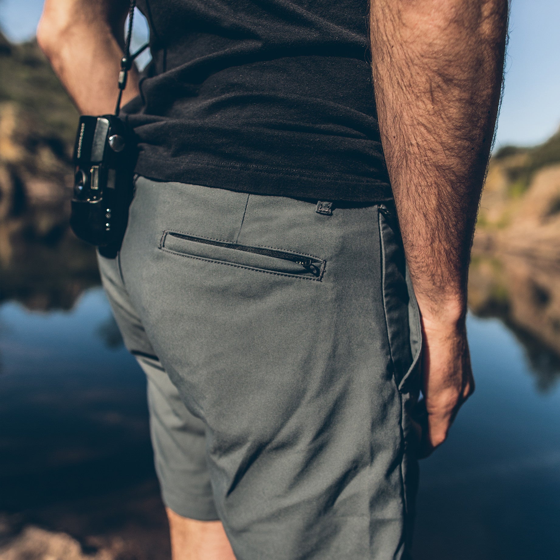The Travel Short in Charcoal: Alternate Image 4, Shorts by Taylor Stitch