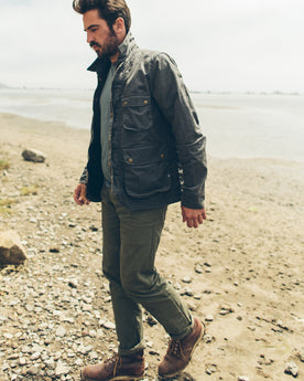 Sam at the beach in SF, Outerwear by Taylor Stitch