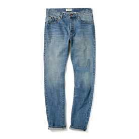 flatlay of The Slim Jean in Patch Wash Selvage