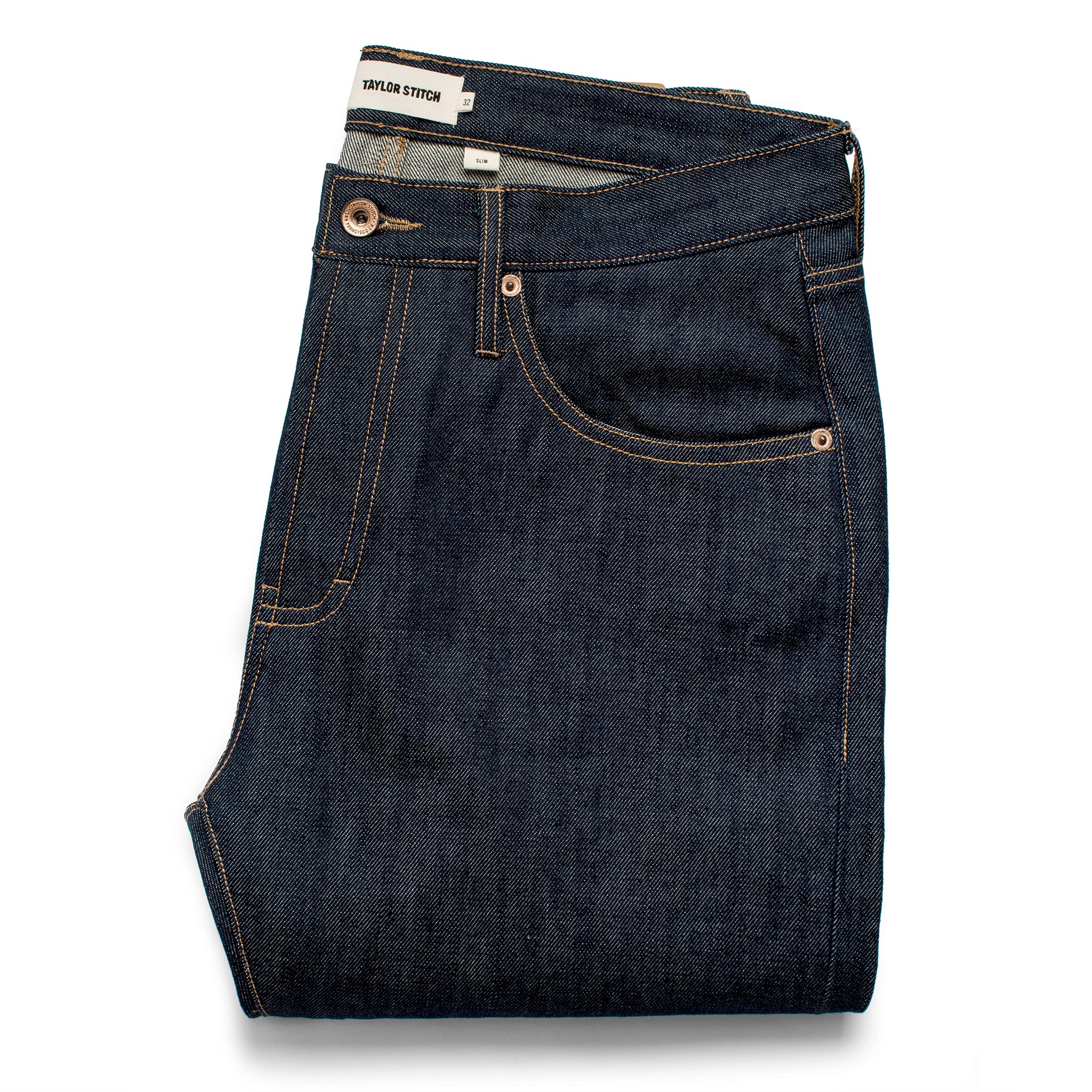 The Slim Jean in Organic '68 Selvage: Featured Image, Denim by Taylor Stitch
