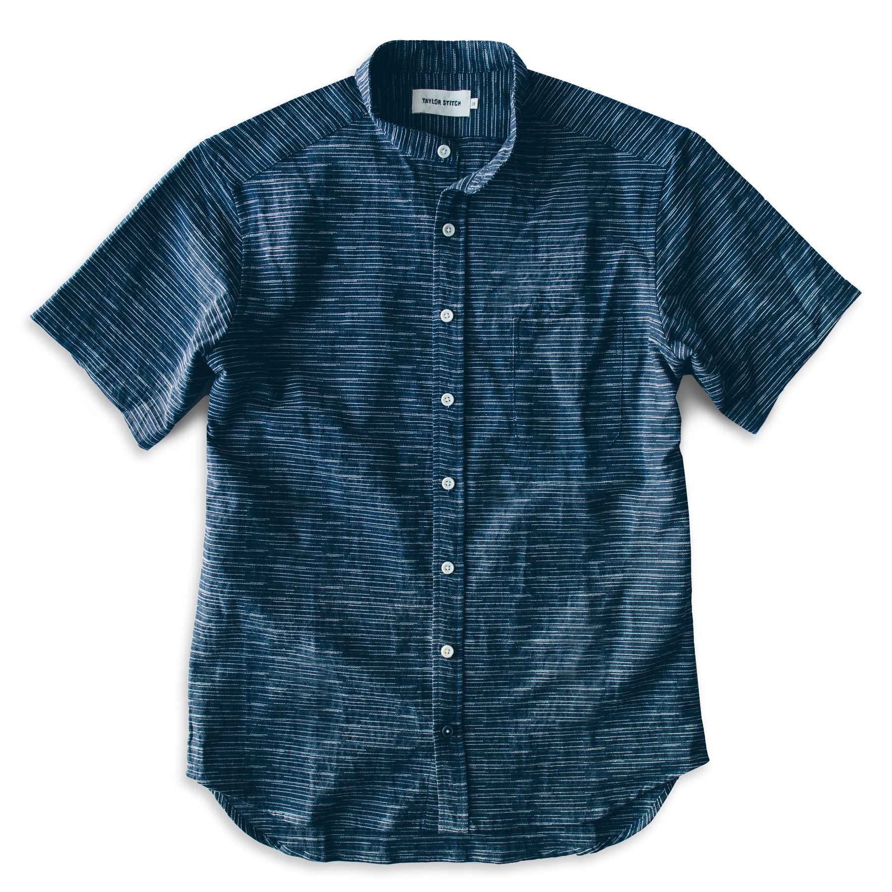 The Short Sleeve Bandit in Navy Slub Stripe: Alternate Image 7, Wovens by Taylor Stitch