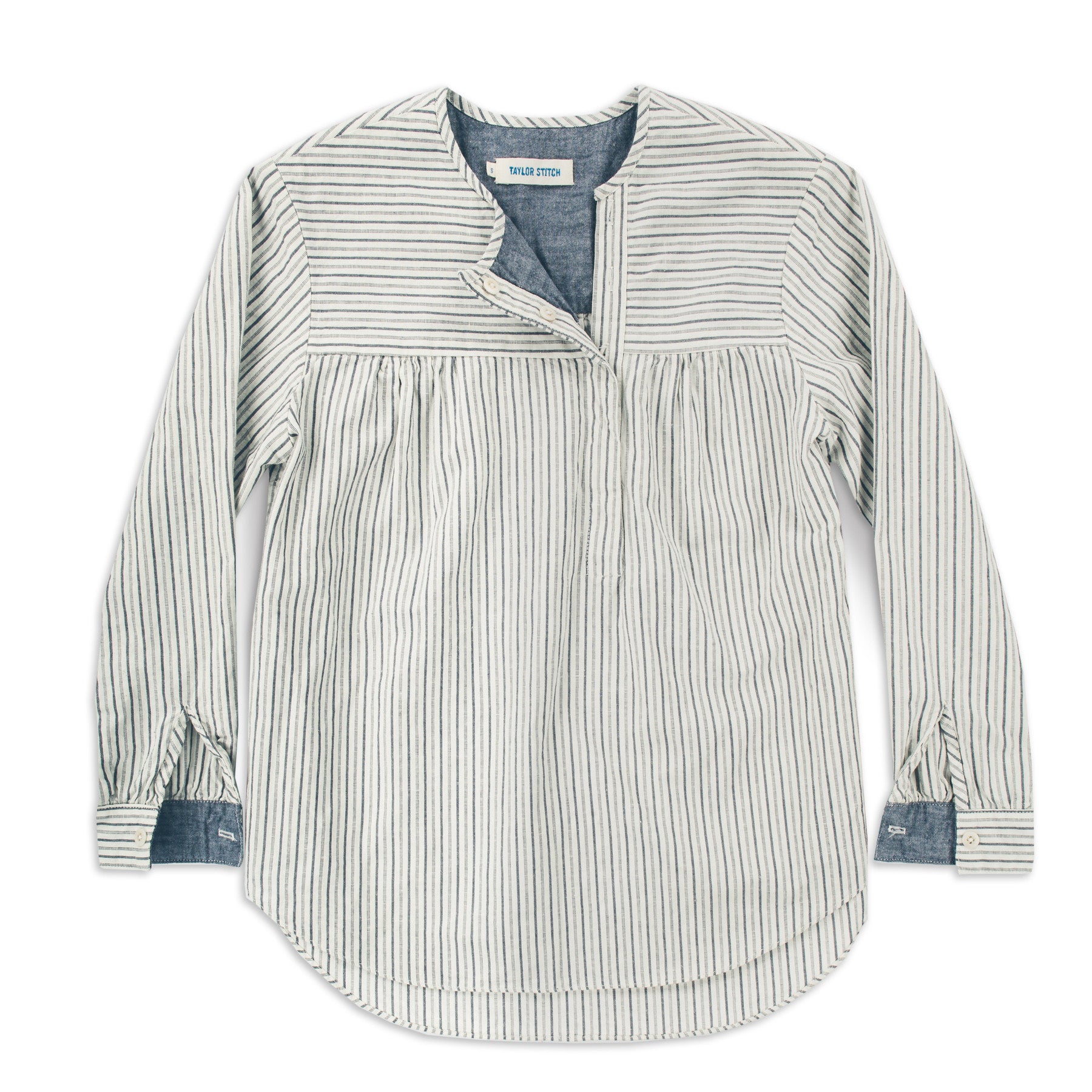 The Parker in Indigo Stripe: Featured Image, Wovens by Taylor Stitch