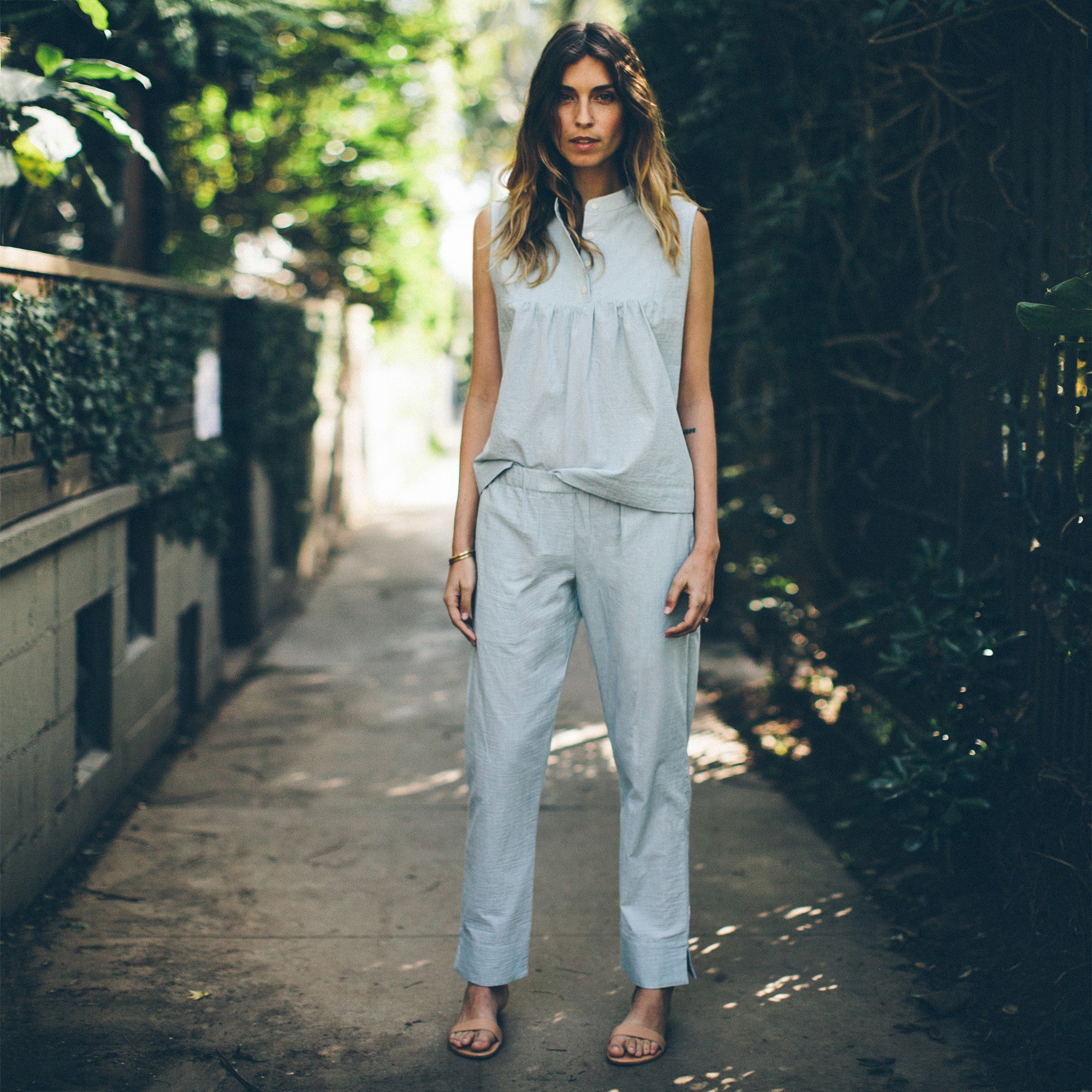 The Isla Pant in Seafoam Striped Cotton: Alternate Image 1, Pants by Taylor Stitch