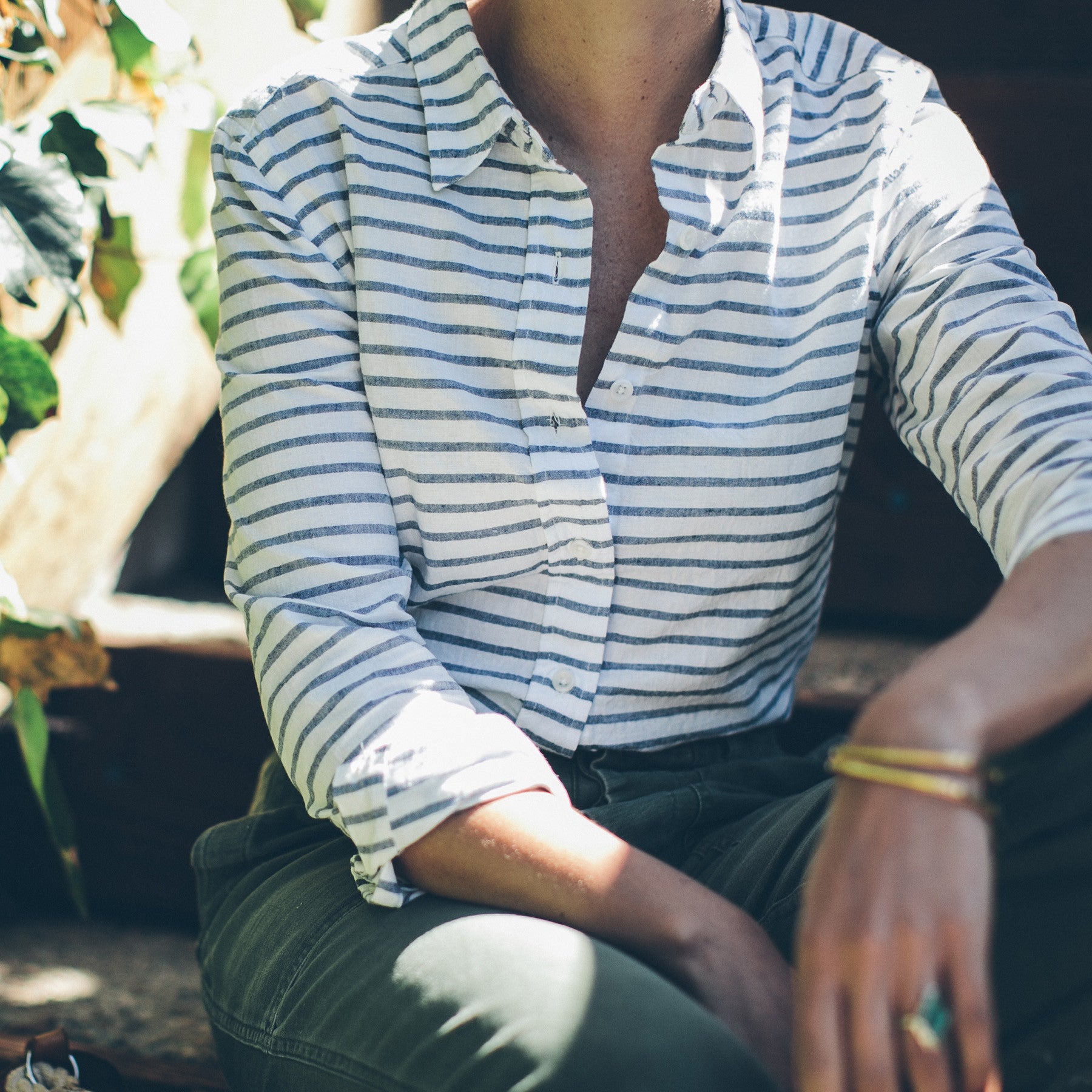 The Katherine in Indigo Stripe: Alternate Image 3, Wovens by Taylor Stitch