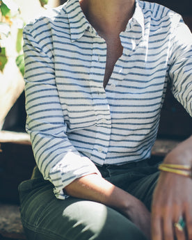 The Katherine in Indigo Stripe: Alternate Image 3, Wovens by Taylor Stitch