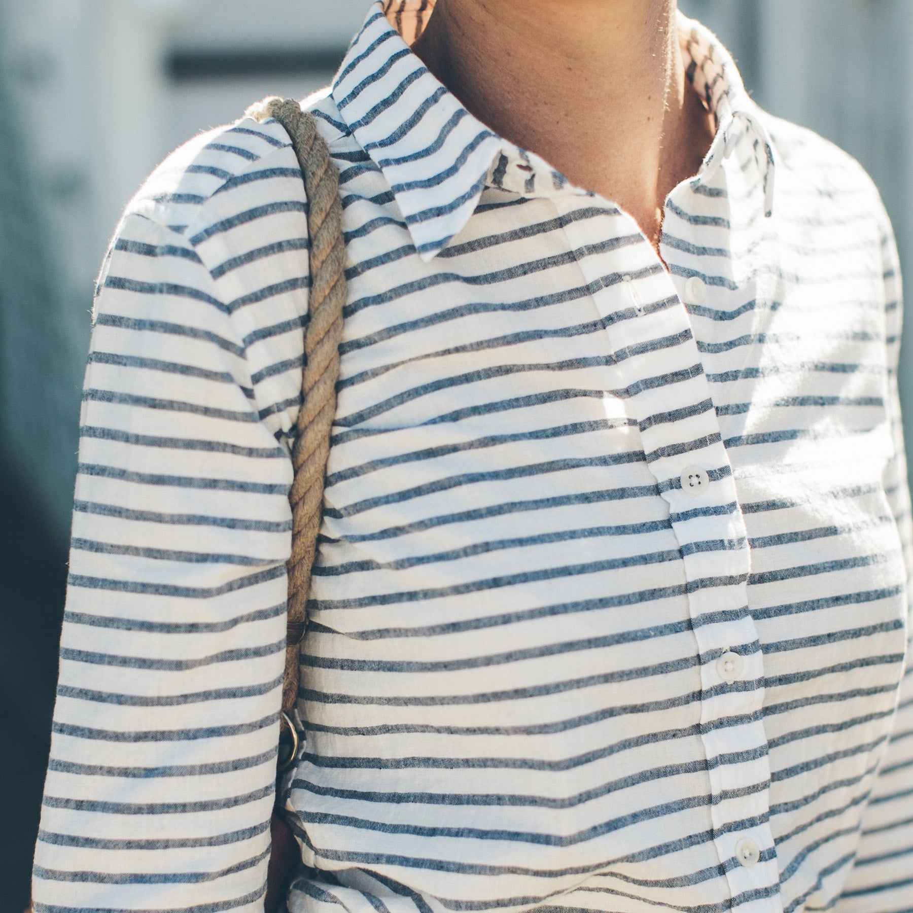 The Katherine in Indigo Stripe: Alternate Image 5, Wovens by Taylor Stitch