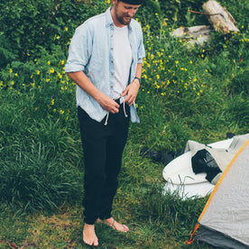 The Merino Sweatpant in Black Fleece - featured image