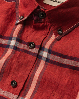 The Short Sleeve Jack in Crimson Plaid: Alternate Image 6, Wovens by Taylor Stitch