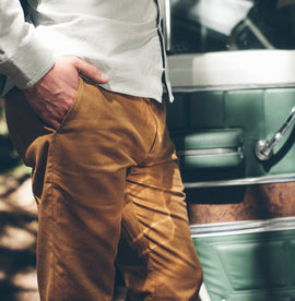 6 Point Pant in Caramel Oxford: Alternate Image 5