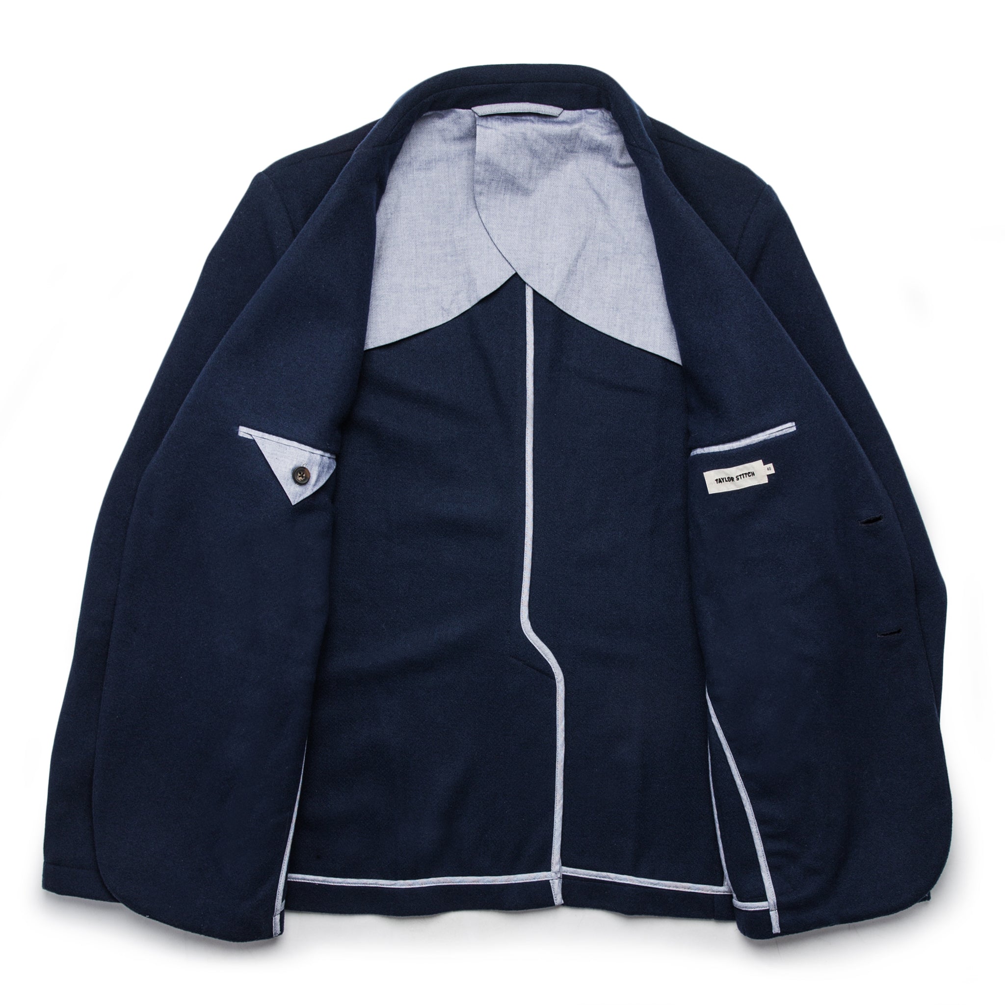 The Telegraph Jacket in Navy Boiled Wool: Alternate Image 8, Outerwear by Taylor Stitch