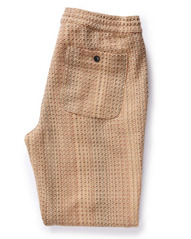 flatlay of The Apres Pant in Baja Stripe, shown from the back, Bottoms by Taylor Stitch
