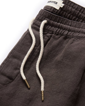 material shot of the drawcords on The Apres Pant in Shadow Hemp, Bottoms by Taylor Stitch