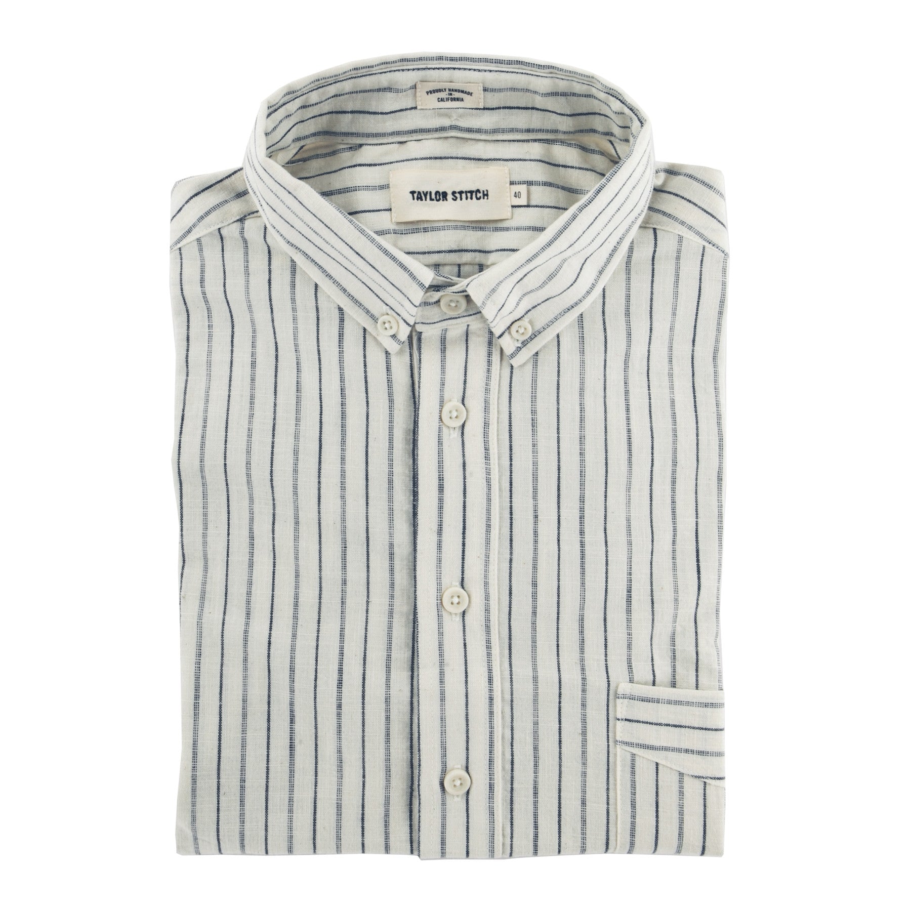 The Popover in Indigo Variegated Stripe: Featured Image, Wovens by Taylor Stitch