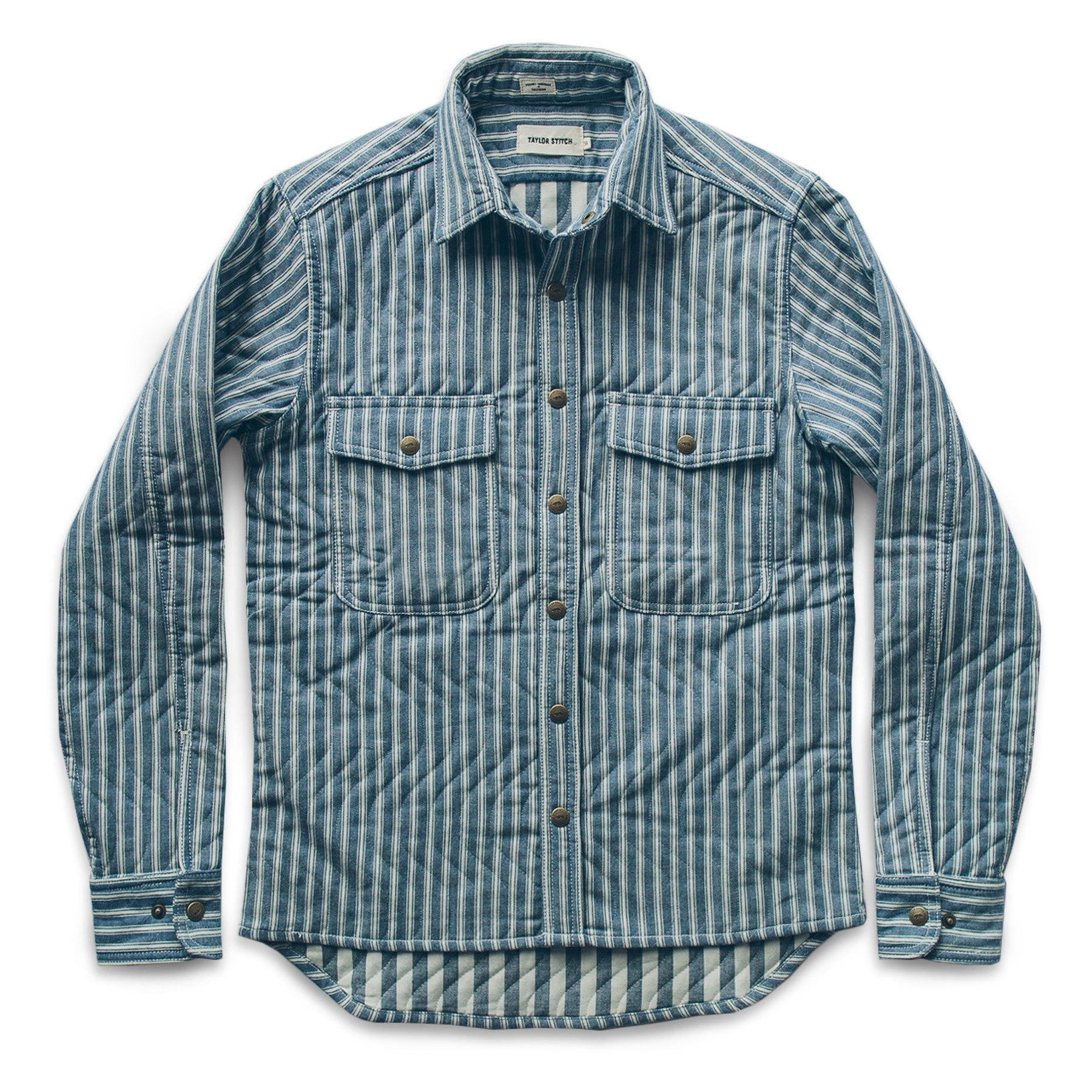 The Chore Jacket in Striped Chambray: Featured Image, Outerwear by Taylor Stitch