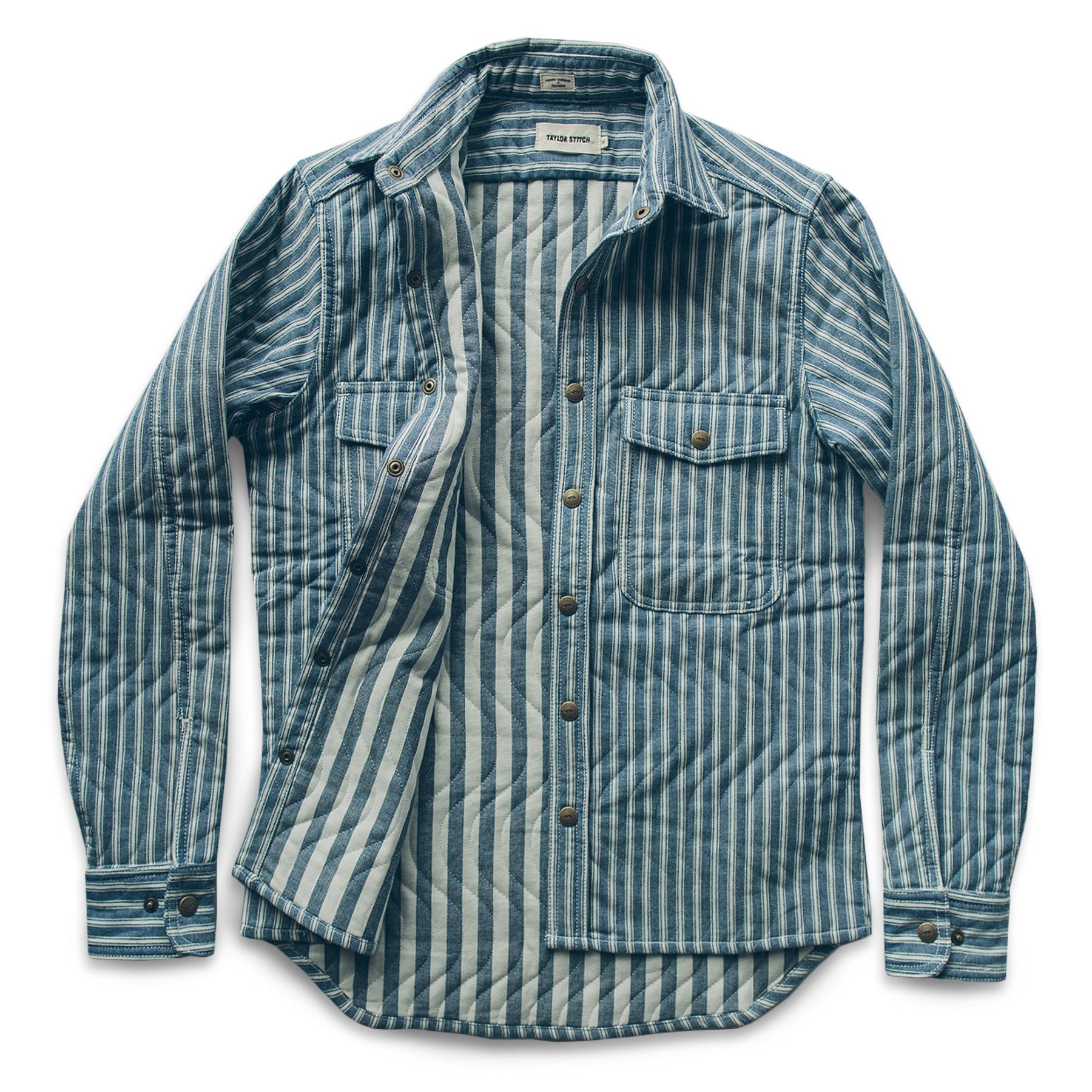 The Chore Jacket in Striped Chambray: Alternate Image 8, Outerwear by Taylor Stitch