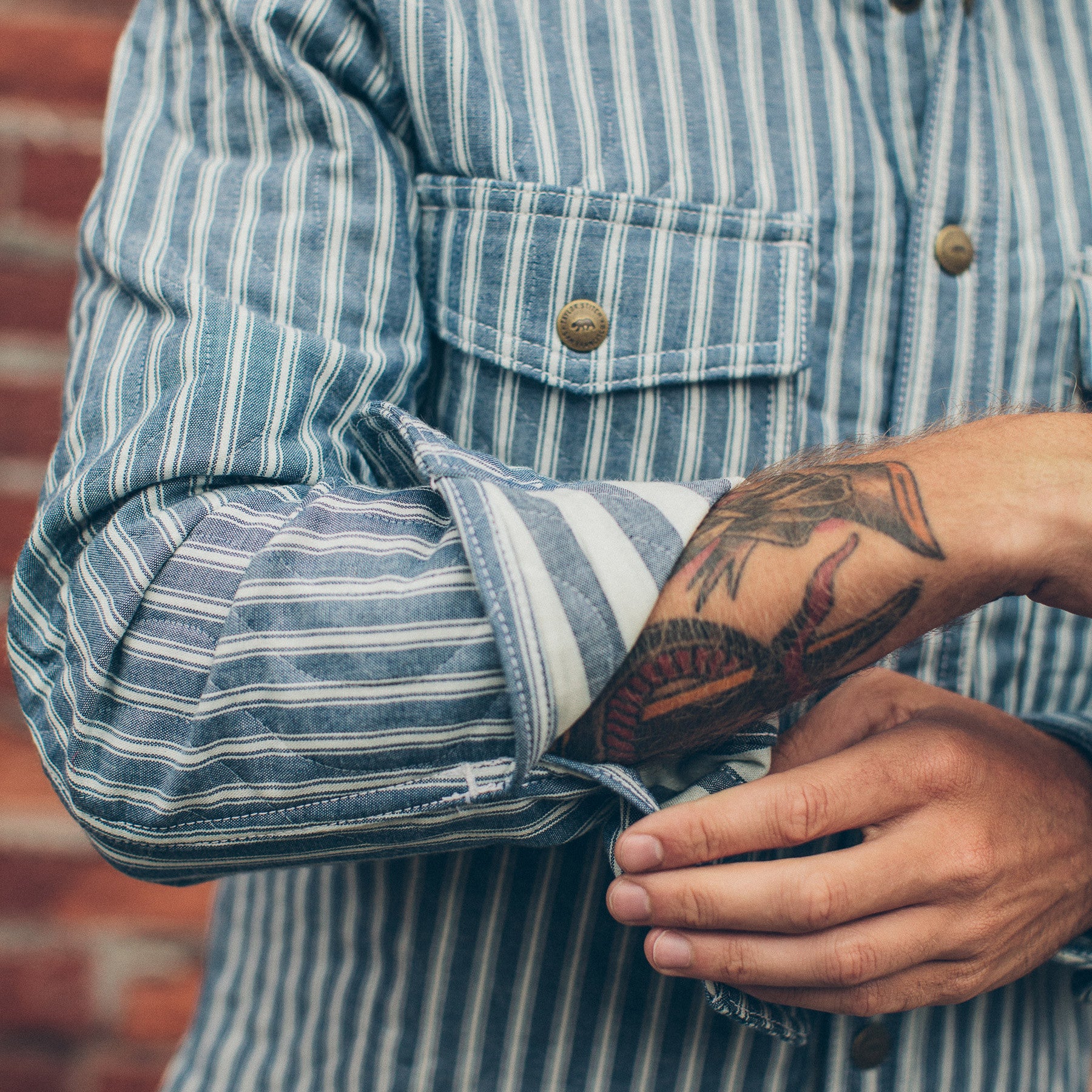The Chore Jacket in Striped Chambray: Alternate Image 3, Outerwear by Taylor Stitch