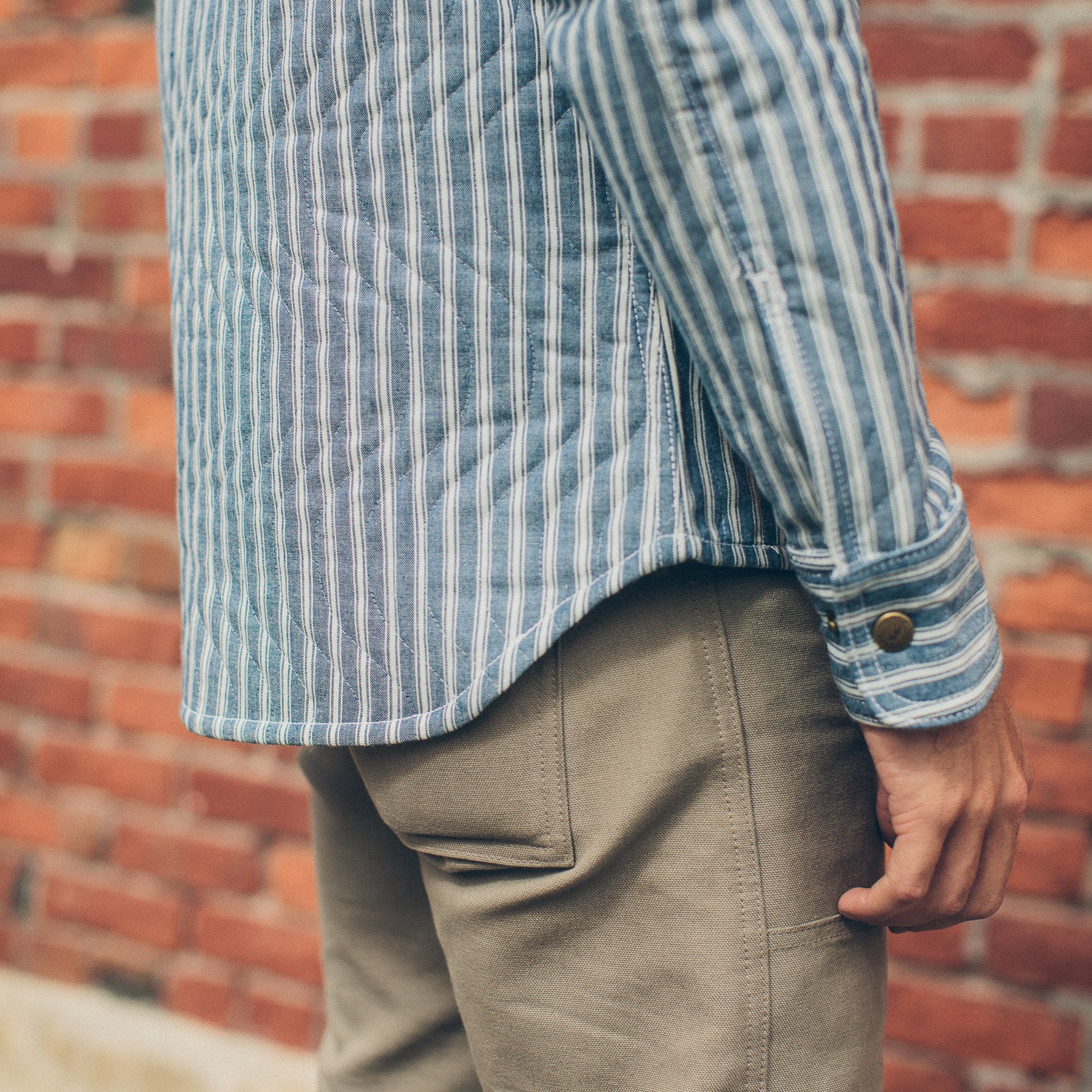 The Chore Jacket in Striped Chambray: Alternate Image 4, Outerwear by Taylor Stitch