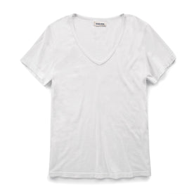 The Elle V-Neck Tee in Ivory: Featured Image