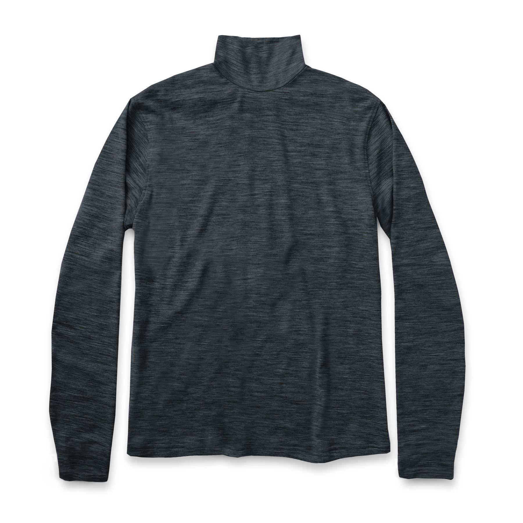 The Mercerized Merino Turtle Neck in Heather Black: Featured Image, Knits by Taylor Stitch