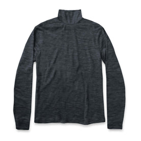 The Mercerized Merino Turtle Neck in Heather Black - featured image
