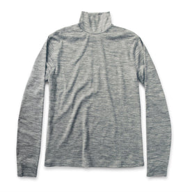 The Mercerized Merino Turtle Neck in Heather Grey - featured image