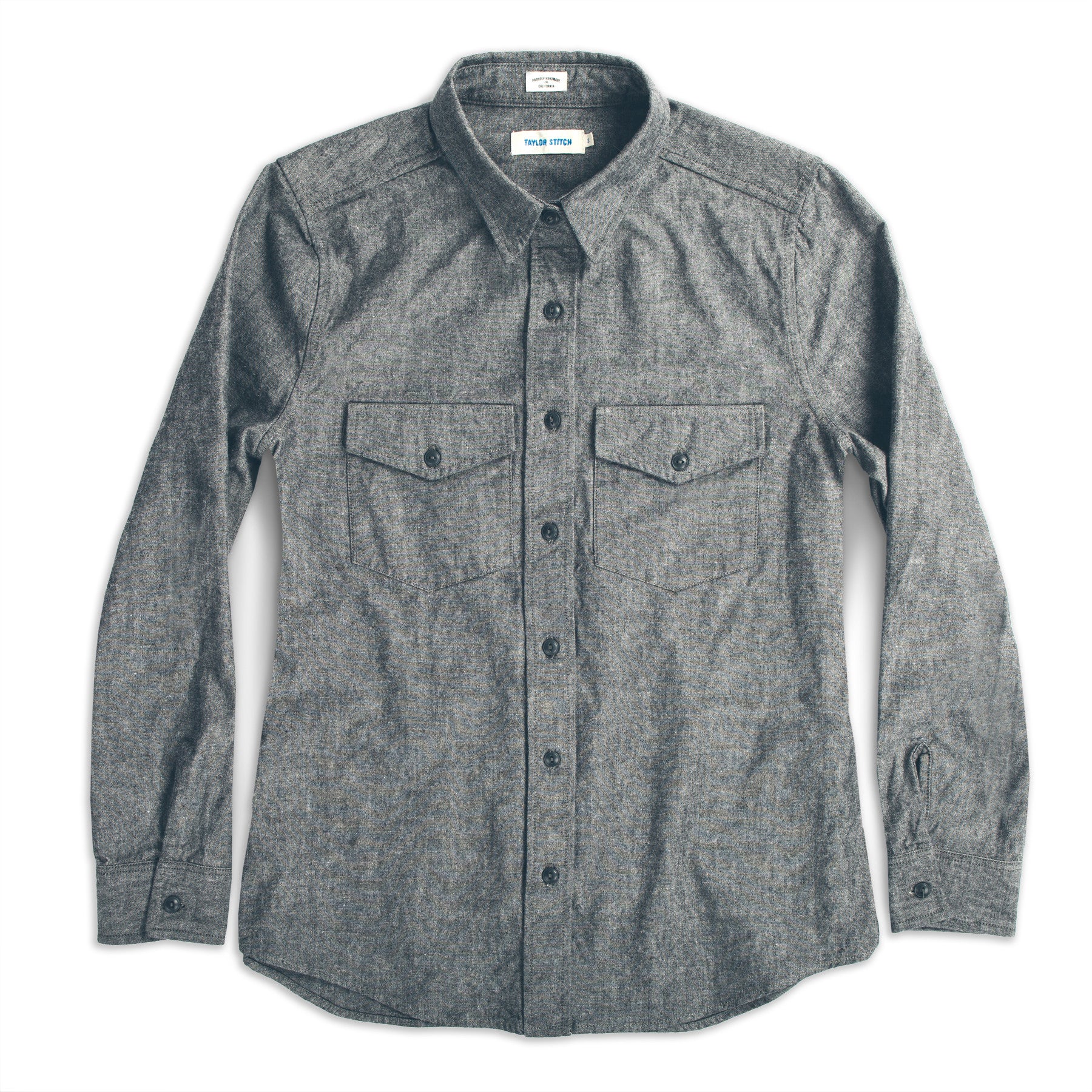 The Studio Shirt in Charcoal Everyday Chambray: Featured Image, Wovens by Taylor Stitch