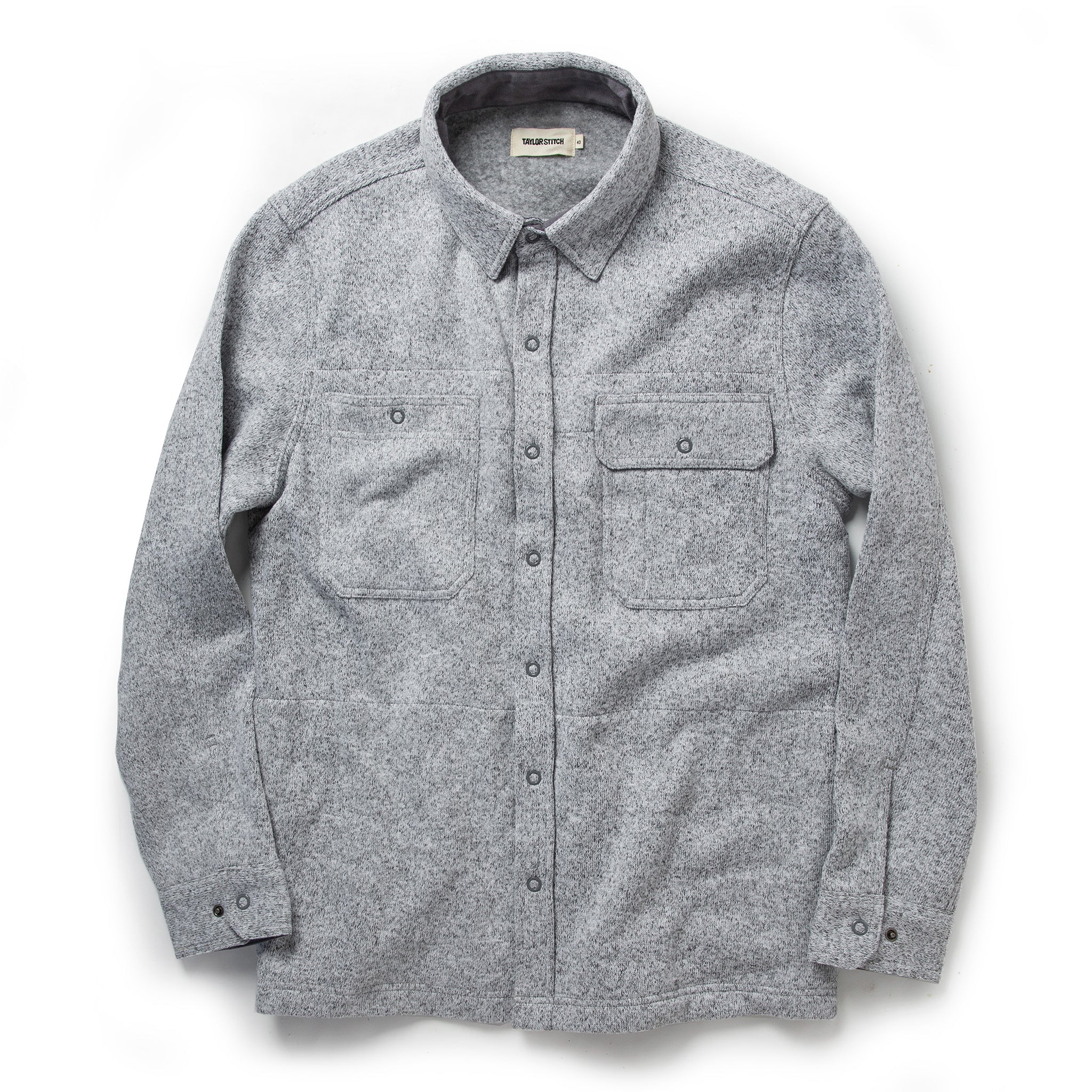 flatlay of The Breaker Overshirt in Ash, Outerwear by Taylor Stitch