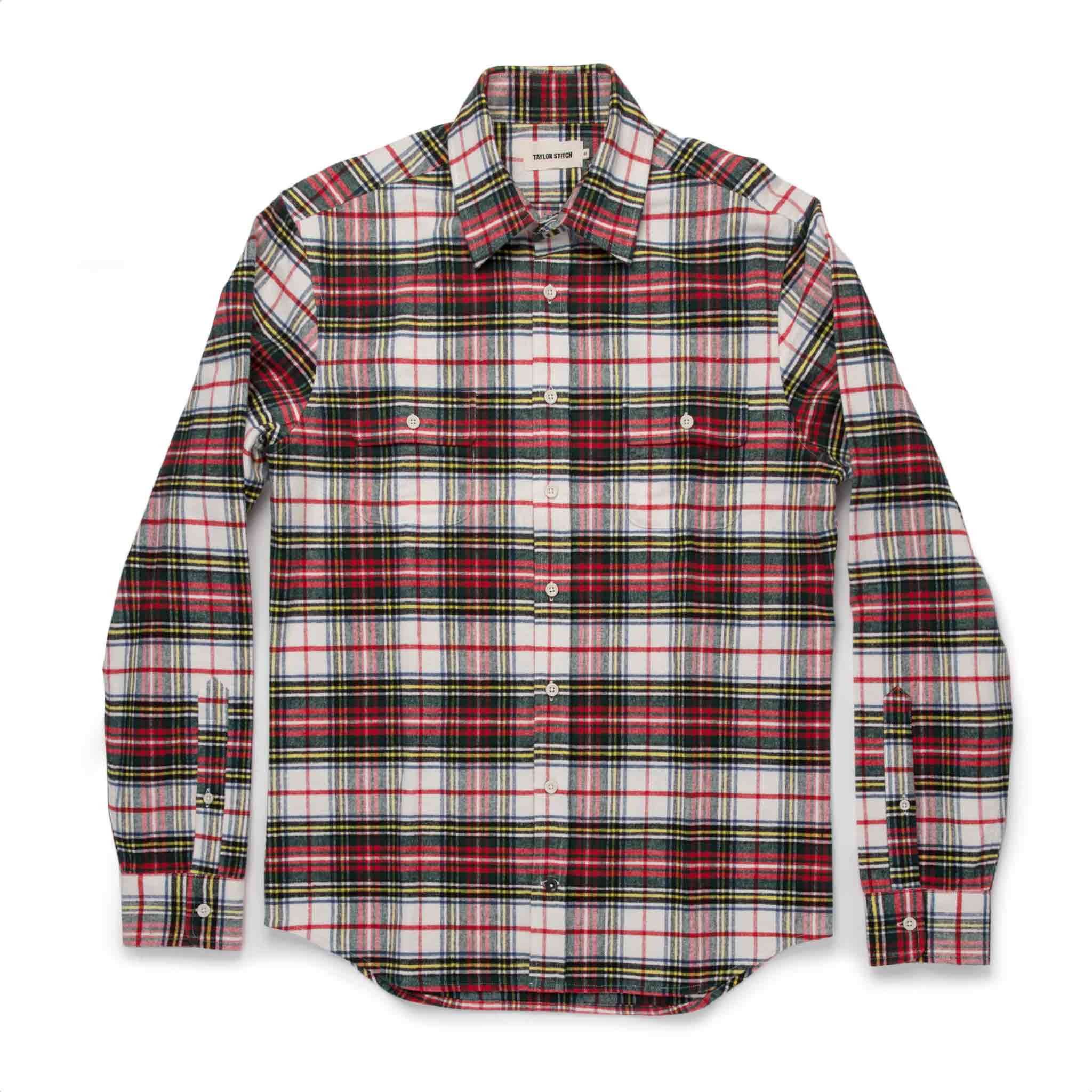 The Yosemite Shirt in White Tartan: Alternate Image 7, Wovens by Taylor Stitch