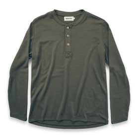 The Merino Henley in Army: Featured Image