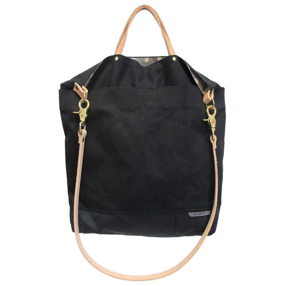 Ali Golden Reversible Tote - Black/Grey Dot: Featured Image, Accessories by Taylor Stitch