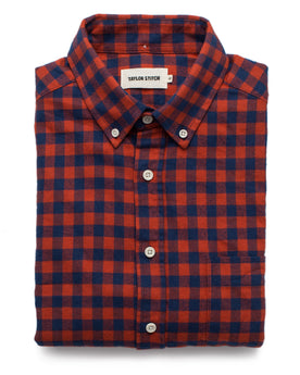 The Jack in Brushed Navy Buffalo Check: Featured Image, Wovens by Taylor Stitch