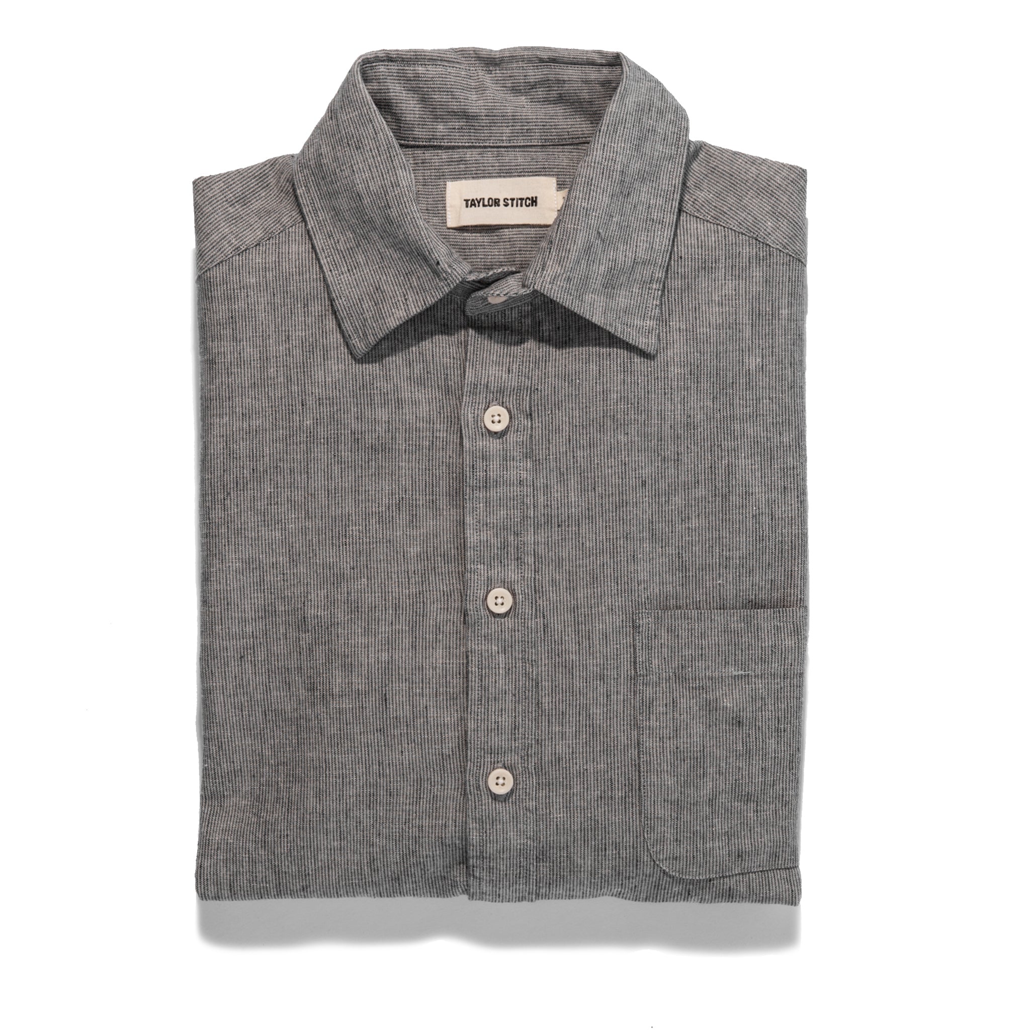 The California in Grey Mini Stripe: Featured Image, Wovens by Taylor Stitch